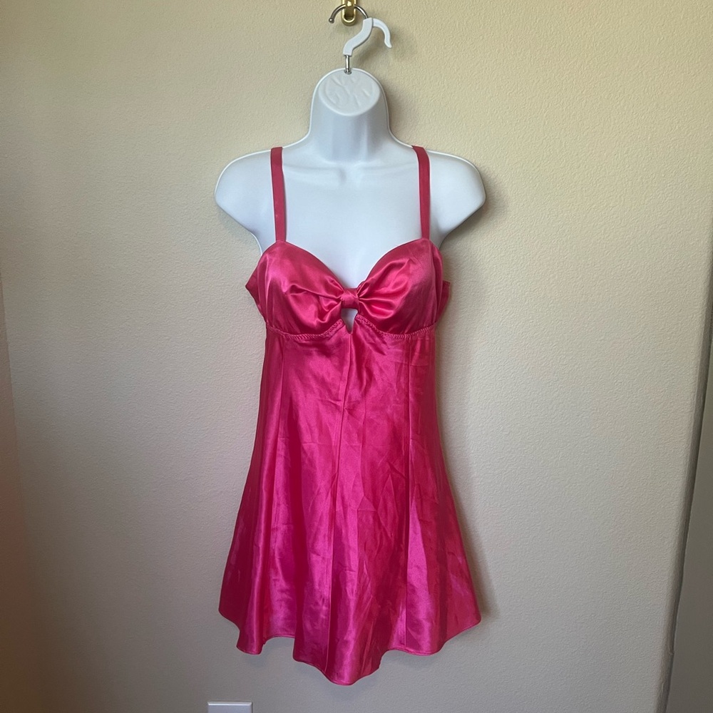 Flora Nikrooz Pink Satin Chemise